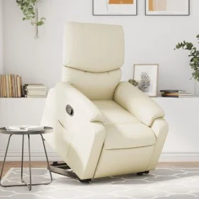 Sillón reclinable de masaje de pie cuero artificial color crema by , Armchairs - Ref: Foro24-3204894, Price: 314,82 €, Discou...