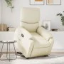 Sillón reclinable de masaje de pie cuero artificial color crema by , Armchairs - Ref: Foro24-3204894, Price: 314,82 €, Discou...