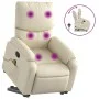 Sillón reclinable de masaje de pie cuero artificial color crema by , Armchairs - Ref: Foro24-3204894, Price: 314,82 €, Discou...