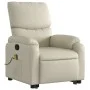 Sillón reclinable de masaje de pie cuero artificial color crema by , Armchairs - Ref: Foro24-3204894, Price: 314,82 €, Discou...