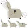 Sillón reclinable de masaje de pie cuero artificial color crema by , Armchairs - Ref: Foro24-3204894, Price: 314,82 €, Discou...
