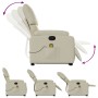 Sillón reclinable de masaje de pie cuero artificial color crema by , Armchairs - Ref: Foro24-3204894, Price: 307,99 €, Discou...