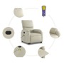 Sillón reclinable de masaje de pie cuero artificial color crema by , Armchairs - Ref: Foro24-3204894, Price: 307,99 €, Discou...