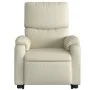 Sillón reclinable de masaje de pie cuero artificial color crema by , Armchairs - Ref: Foro24-3204894, Price: 314,82 €, Discou...