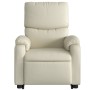 Sillón reclinable de masaje de pie cuero artificial color crema by , Armchairs - Ref: Foro24-3204894, Price: 307,99 €, Discou...