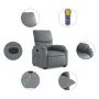 Massage-Fußstütze Relaxsessel aus grauem Kunstleder von , Sessel - Ref: Foro24-3204896, Preis: 300,58 €, Rabatt: %