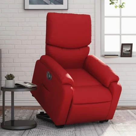 Sillón elevable eléctrico cuero artificial rojo de , Sillones - Ref: Foro24-3204905, Precio: 381,61 €, Descuento: %