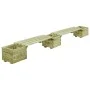 Banco de jardín con jardineras de madera de pino impregnada de vidaXL, Maceteros y jardineras - Ref: Foro24-44948, Precio: 18...