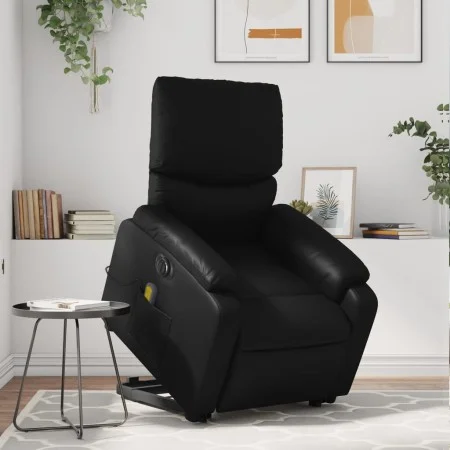 Elektrischer Aufsteh-Massagesessel aus schwarzem Kunstleder von , Sessel - Ref: Foro24-3204907, Preis: 322,49 €, Rabatt: %