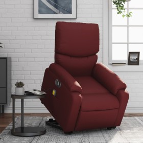 Sillón de masaje elevable eléctrico cuero artificial rojo tinto de , Sillones - Ref: Foro24-3204911, Precio: 314,72 €, Descue...