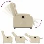 Sillón reclinable elevable de tela color crema by , Armchairs - Ref: Foro24-3205211, Price: 303,26 €, Discount: %