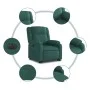 Sillón eléctrico reclinable elevable de tela verde oscuro by , Armchairs - Ref: Foro24-3205232, Price: 336,77 €, Discount: %