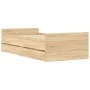 Sonoma oak bed frame with drawers 100x200 cm by , Beds and slatted bases - Ref: Foro24-3207366, Price: 155,49 €, Discount: %