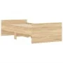 Sonoma oak bed frame with drawers 100x200 cm by , Beds and slatted bases - Ref: Foro24-3207366, Price: 155,49 €, Discount: %