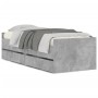 Estructura de cama con cajones gris hormigón 100x200 cm de , Camas y somieres - Ref: Foro24-3207339, Precio: 206,61 €, Descue...
