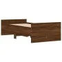 Brown oak bed frame with drawers 100x200 cm by , Beds and slatted bases - Ref: Foro24-3207370, Price: 167,69 €, Discount: %