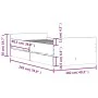 Brown oak bed frame with drawers 100x200 cm by , Beds and slatted bases - Ref: Foro24-3207370, Price: 167,69 €, Discount: %