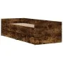Smoked oak bed frame with drawers 90x200 cm by , Beds and slatted bases - Ref: Foro24-3207347, Price: 156,72 €, Discount: %