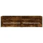 Smoked oak bed frame with drawers 90x200 cm by , Beds and slatted bases - Ref: Foro24-3207347, Price: 156,72 €, Discount: %