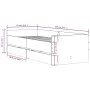 Bettgestell aus geräucherter Eiche mit Schubladen 90x200 cm von , Betten und Lattenroste - Ref: Foro24-3207347, Preis: 156,32...