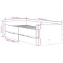 Bettgestell aus geräucherter Eiche mit Schubladen 90x200 cm von , Betten und Lattenroste - Ref: Foro24-3207347, Preis: 159,09...