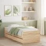 Sonoma oak bed frame with drawers 90x200 cm by , Beds and slatted bases - Ref: Foro24-3207345, Price: 168,61 €, Discount: %
