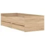 Sonoma oak bed frame with drawers 90x200 cm by , Beds and slatted bases - Ref: Foro24-3207345, Price: 168,61 €, Discount: %