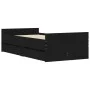 Bed frame with drawers black 90x190 cm by , Beds and slatted bases - Ref: Foro24-3207379, Price: 177,66 €, Discount: %