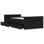 Bed frame with drawers black 90x190 cm by , Beds and slatted bases - Ref: Foro24-3207379, Price: 177,66 €, Discount: %