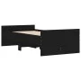 Bed frame with drawers black 90x190 cm by , Beds and slatted bases - Ref: Foro24-3207379, Price: 177,66 €, Discount: %