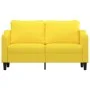 Sofá de 2 plazas de tela amarillo claro 140 cm by , Sofas - Ref: Foro24-359364, Price: 225,44 €, Discount: %