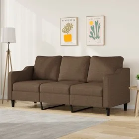 Dreisitziges braunes Stoffsofa, 180 cm. von , Sofas - Ref: Foro24-359370, Preis: 340,16 €, Rabatt: %