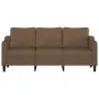 Sofá de 3 plazas de tela marrón 180 cm by , Sofas - Ref: Foro24-359370, Price: 340,16 €, Discount: %