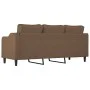 Sofá de 3 plazas de tela marrón 180 cm by , Sofas - Ref: Foro24-359370, Price: 340,16 €, Discount: %