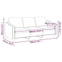 Sofá de 3 plazas de tela marrón 180 cm by , Sofas - Ref: Foro24-359370, Price: 328,79 €, Discount: %
