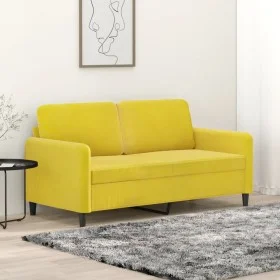 Sofá de 2 plazas terciopelo amarillo 140 cm by , Sofas - Ref: Foro24-359448, Price: 203,28 €, Discount: %