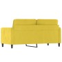 Zweiplätziges Samtsofa in Gelb, 140 cm. von , Sofas - Ref: Foro24-359448, Preis: 206,35 €, Rabatt: %