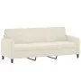 Sofá de 3 plazas terciopelo color crema 180 cm by , Sofas - Ref: Foro24-359460, Price: 316,98 €, Discount: %