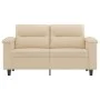 Sofá de 2 plazas de tela de microfibra color crema 120 cm by , Sofas - Ref: Foro24-359559, Price: 222,39 €, Discount: %