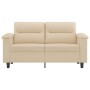 Sofá de 2 plazas de tela de microfibra color crema 120 cm by , Sofas - Ref: Foro24-359559, Price: 227,36 €, Discount: %