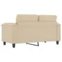 Zweisitzer-Sofa aus cremefarbener Mikrofaser, 120 cm. von , Sofas - Ref: Foro24-359559, Preis: 222,39 €, Rabatt: %