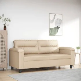 Sofá de 2 plazas de tela de microfibra color crema 140 cm by , Sofas - Ref: Foro24-359565, Price: 231,64 €, Discount: %