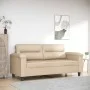 Sofá de 2 plazas de tela de microfibra color crema 140 cm by , Sofas - Ref: Foro24-359565, Price: 231,64 €, Discount: %