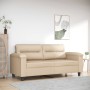 Sofá de 2 plazas de tela de microfibra color crema 140 cm by , Sofas - Ref: Foro24-359565, Price: 249,13 €, Discount: %