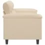 Sofá de 2 plazas de tela de microfibra color crema 140 cm by , Sofas - Ref: Foro24-359565, Price: 231,64 €, Discount: %