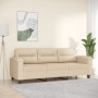 Dreisitzer-Sofa aus cremefarbener Mikrofaser, 180 cm. von , Sofas - Ref: Foro24-359571, Preis: 346,81 €, Rabatt: %