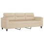 Dreisitzer-Sofa aus cremefarbener Mikrofaser, 180 cm. von , Sofas - Ref: Foro24-359571, Preis: 346,81 €, Rabatt: %