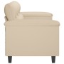 Dreisitzer-Sofa aus cremefarbener Mikrofaser, 180 cm. von , Sofas - Ref: Foro24-359571, Preis: 346,81 €, Rabatt: %