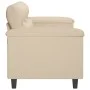Sofá de 3 plazas de tela de microfibra color crema 180 cm by , Sofas - Ref: Foro24-359571, Price: 343,02 €, Discount: %