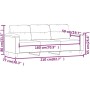 Dreisitzer-Sofa aus cremefarbener Mikrofaser, 180 cm. von , Sofas - Ref: Foro24-359571, Preis: 346,81 €, Rabatt: %